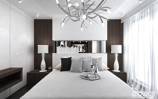 sypialnia apartament styl loft projekty wnetrza