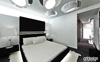 wnetrze nowoczesnej sypialni lazienki architektura design aranzacja
