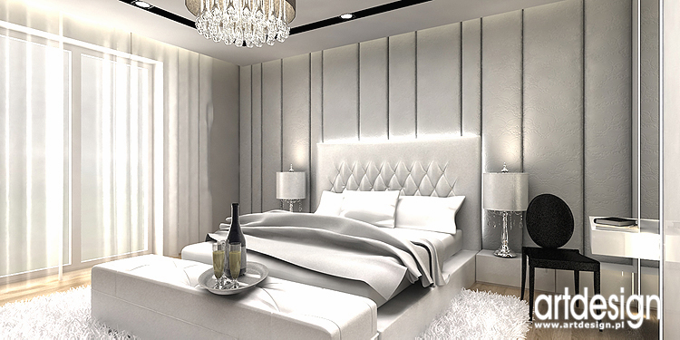 luksusowa aranżacja wnętrza sypialni