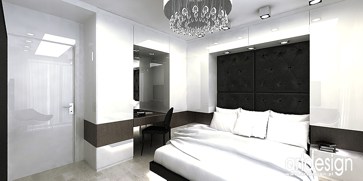 projektowanie wnętrza apartamentu- luksusowa sypialnia