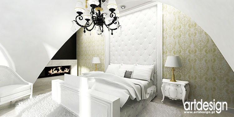 projekt wnętrza sypialni w stylu klasycznym