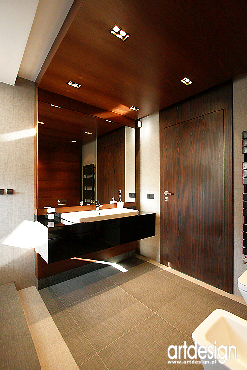 projekty wnętrza nowoczesnego domu- łazienka