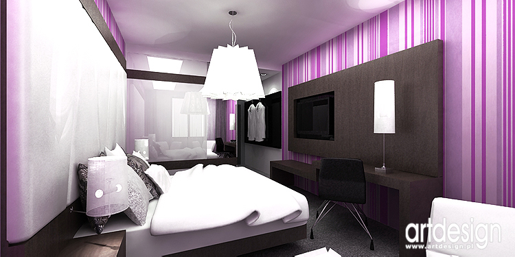nowoczesne pokoje hotelowe - projektowanie wnętrz