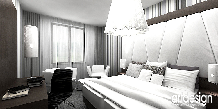 projektowanie wnętrz hotelowych - pokój