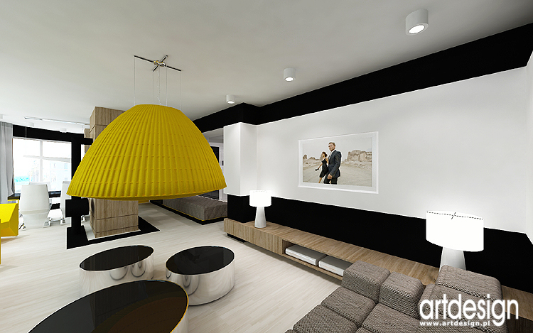 nowoczesne wnętrza mieszkania - salon