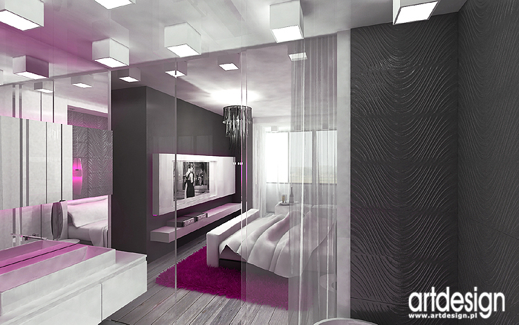 projektowanie wnętrza luksusowej sypialni z łazienką