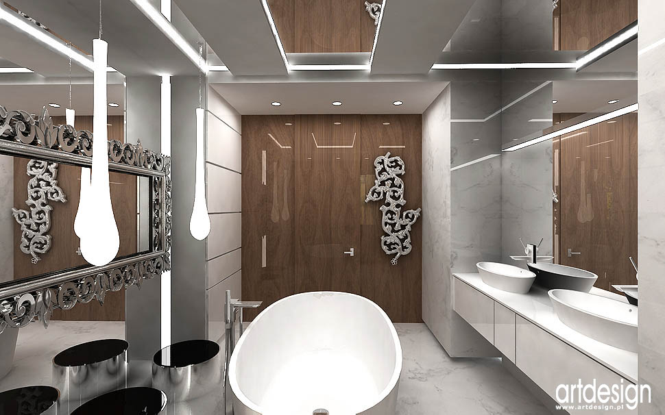projekty wnętrza luksusowej łazienki