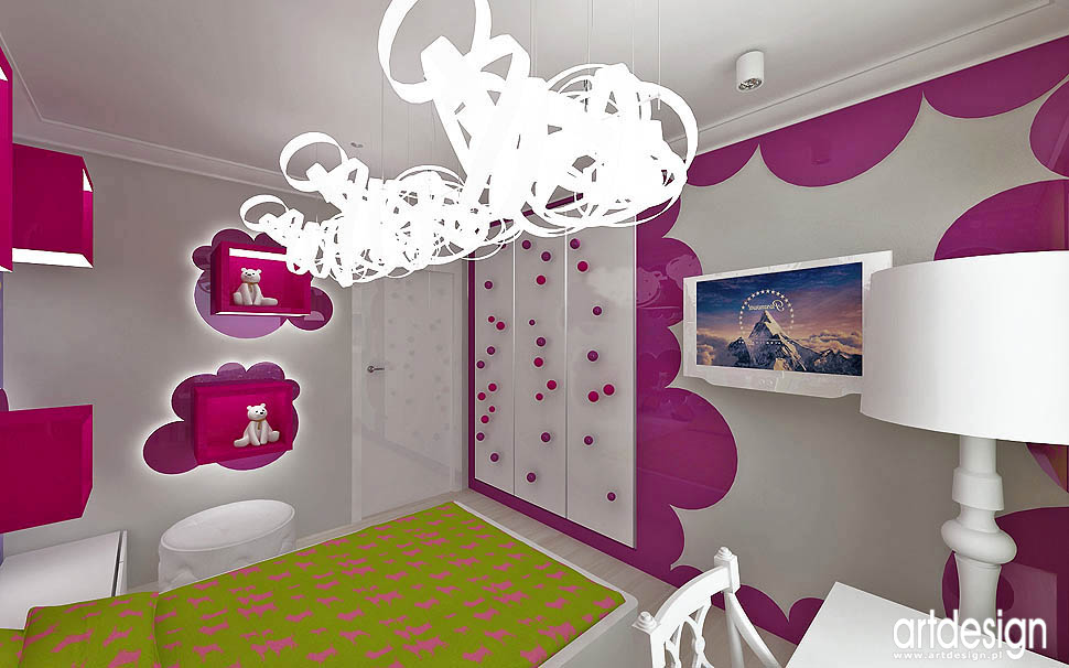 projektowanie designu wnetrza pokoju dla dziecka dziewczynki