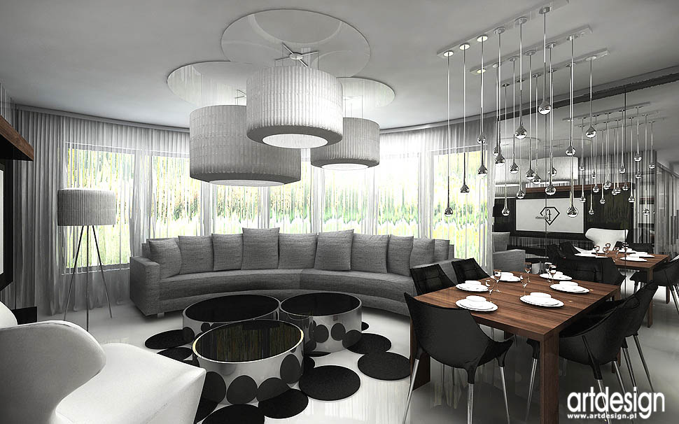 nowoczesny design wnetrz apartament salon