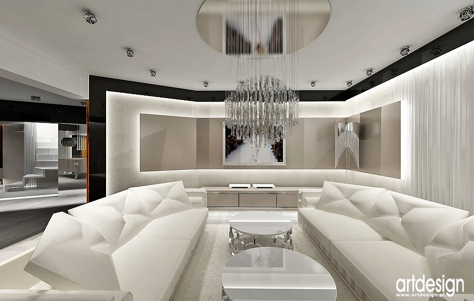 luksusowa ekskluzywna architektura wnetrz apartament salon