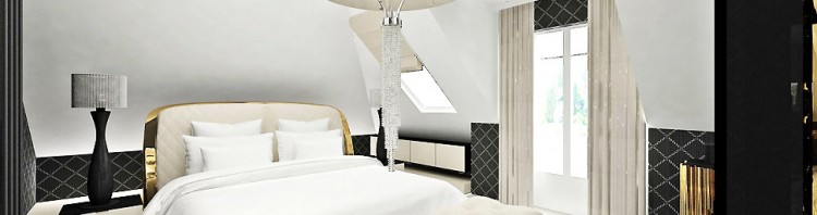 luksusowe wnętrza projekty sypialnia