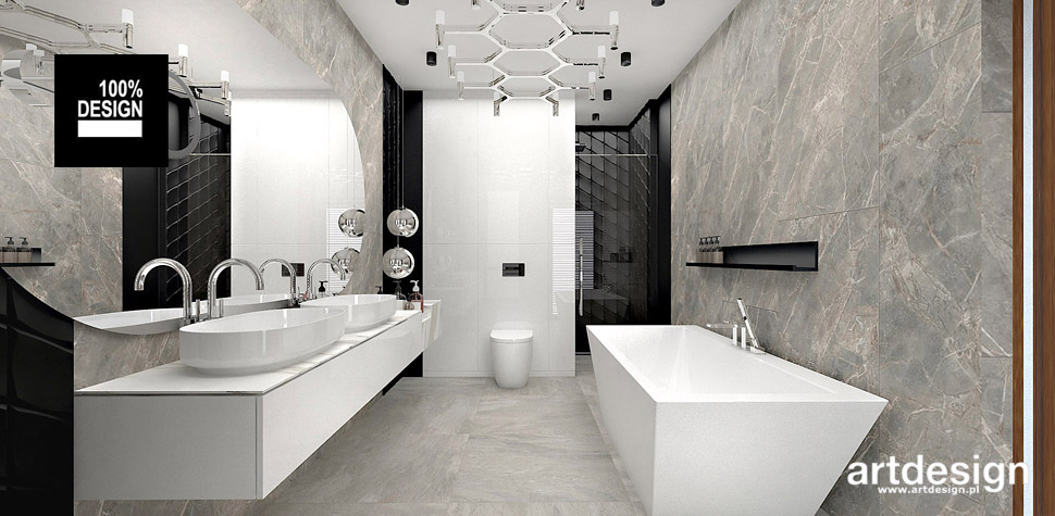 nowoczesne wnętrza łazienek